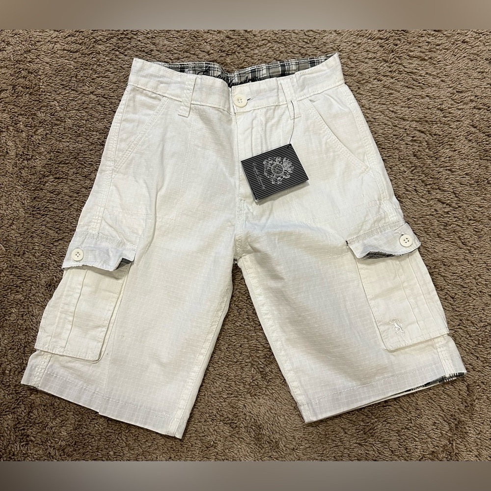 English Laundry White Cargo Shorts Boys size 8 G-30